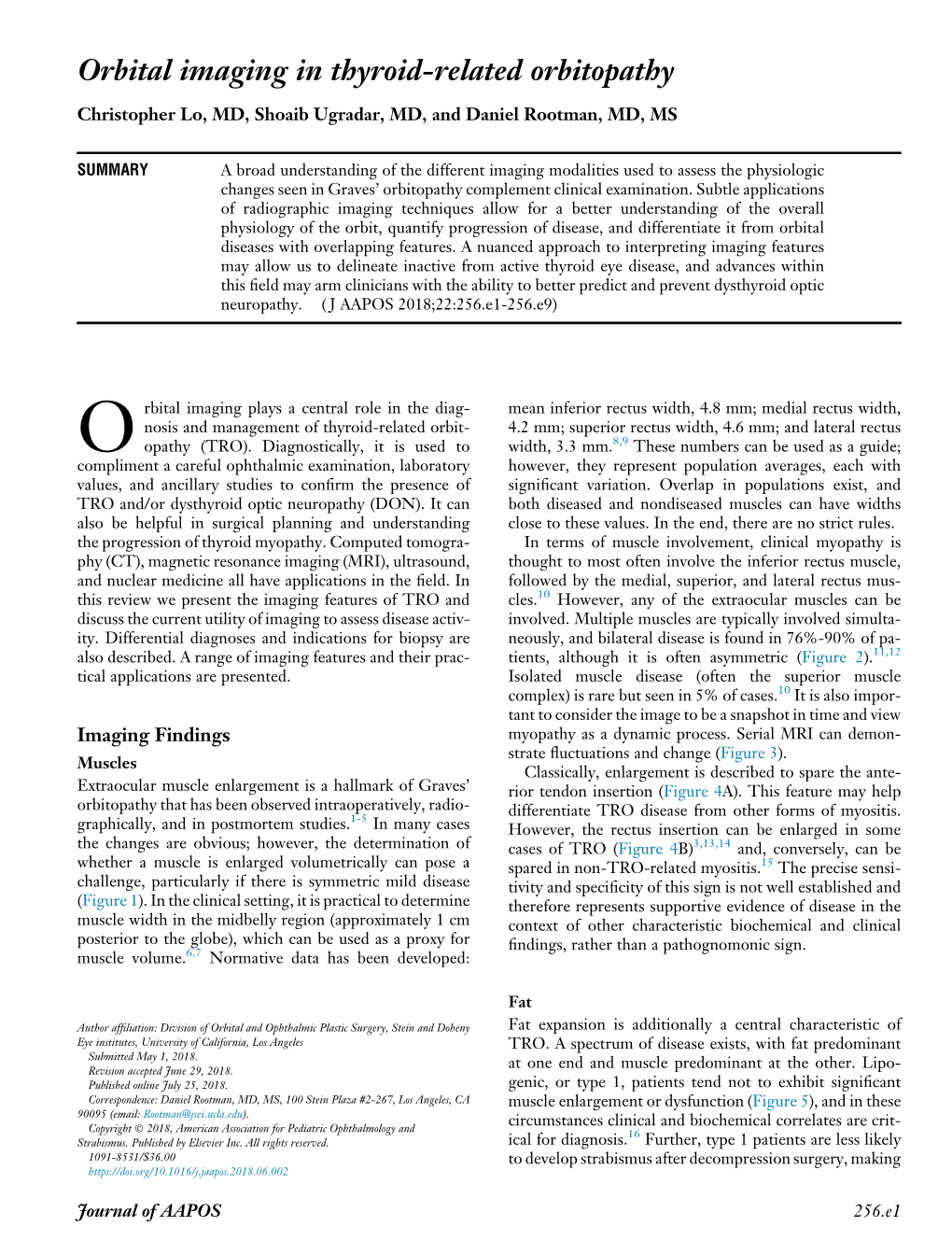 Orbital Imaging in Thyroid-Related Orbitopathy