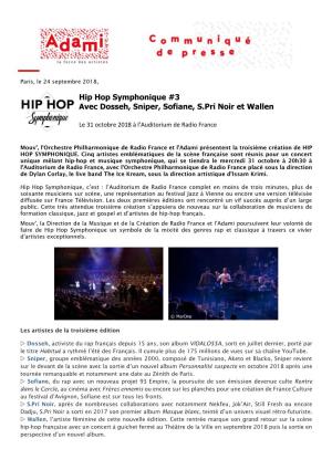 Hip Hop Symphonique #3 Avec Dosseh, Sniper, Sofiane, S.Pri Noir Et Wallen