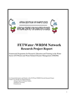 Fetwater /WRDM Network Research Project Report