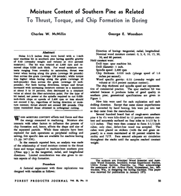 Moisture Content of Southern Pine As Related