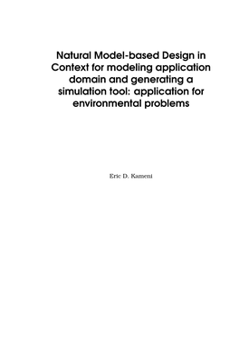 Natural Model-Based Design in Context for Modeling Application Domain and Generating a Simulation Tool: Application for Environmental Problems