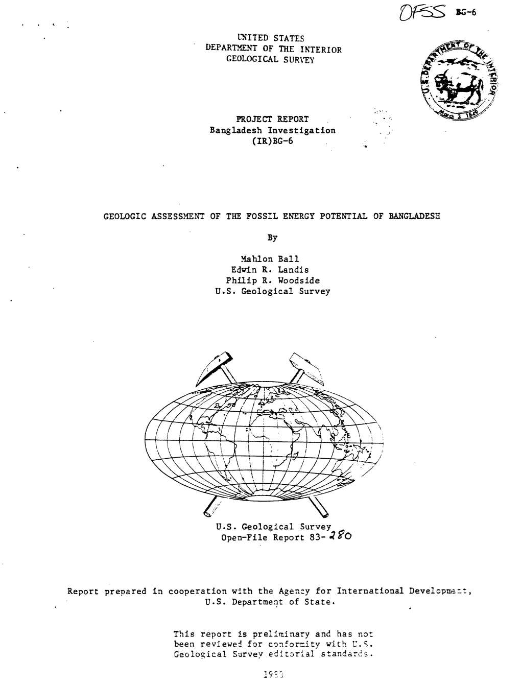 Bangladesh Investigation (IR)BG-6 BG-6