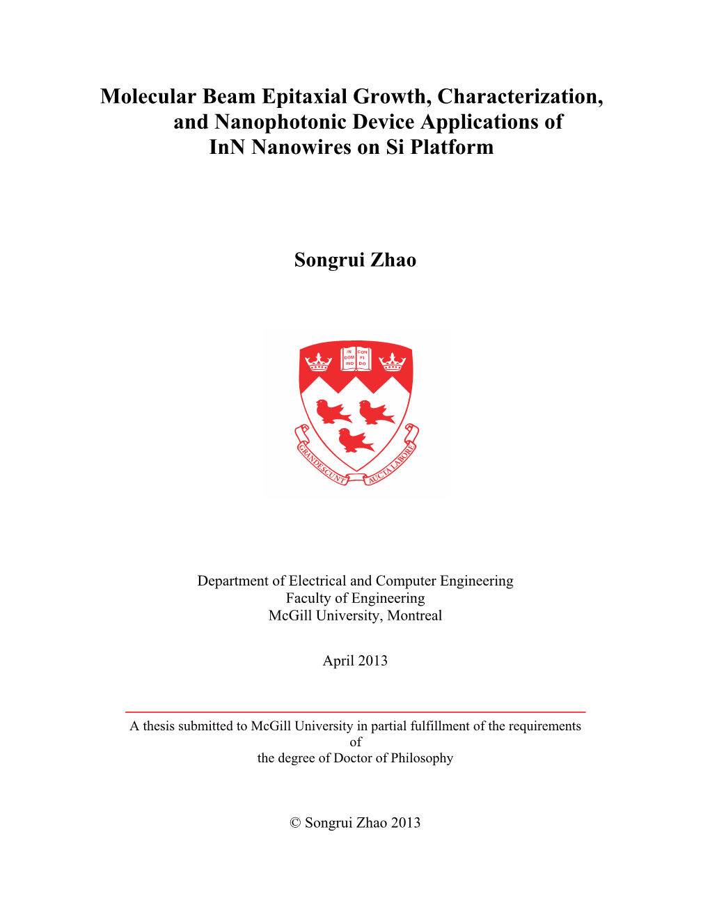 Molecular Beam Epitaxial Growth, Characterization, and Nanophotonic Device Applications of Inn Nanowires on Si Platform