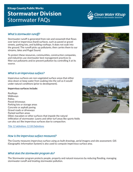 Stormwater Faqs