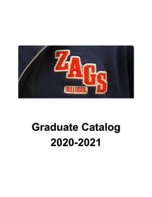 Graduate Catalog 2020-2021 Mission Statement