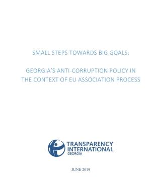 Georgia's Anti-Corruption Policy in the Context of Eu Association Process