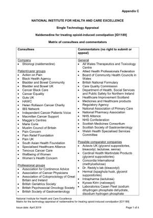 Final Stakeholder List PDF 190 KB