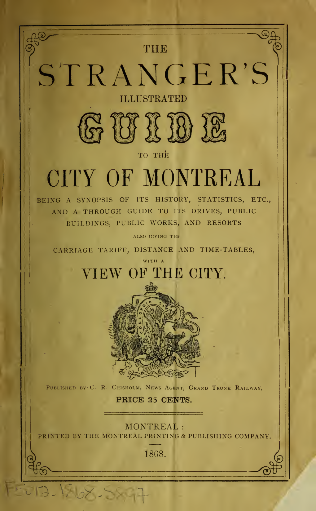 The Stranger's Illustrated Guide to the City of Montreal