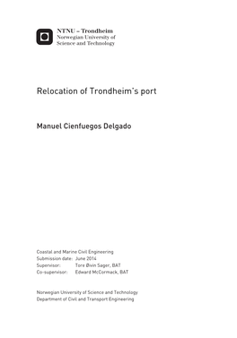 Relocation of Trondheim's Port