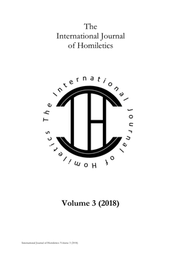 The International Journal of Homiletics Volume 3 (2018)