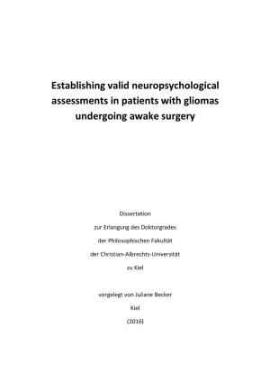 The Role of Neuropsychology in the Management of Patients With