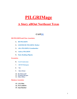 Pilgrimage a Story About Northeast Texas