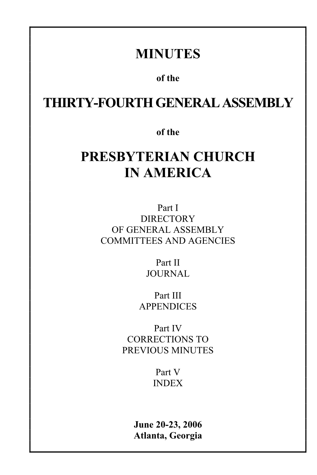 Thirty-Fourth General Assembly