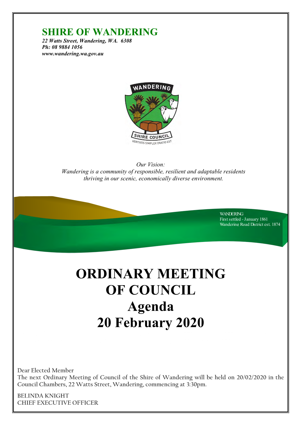 Ordinary Meeting of Council