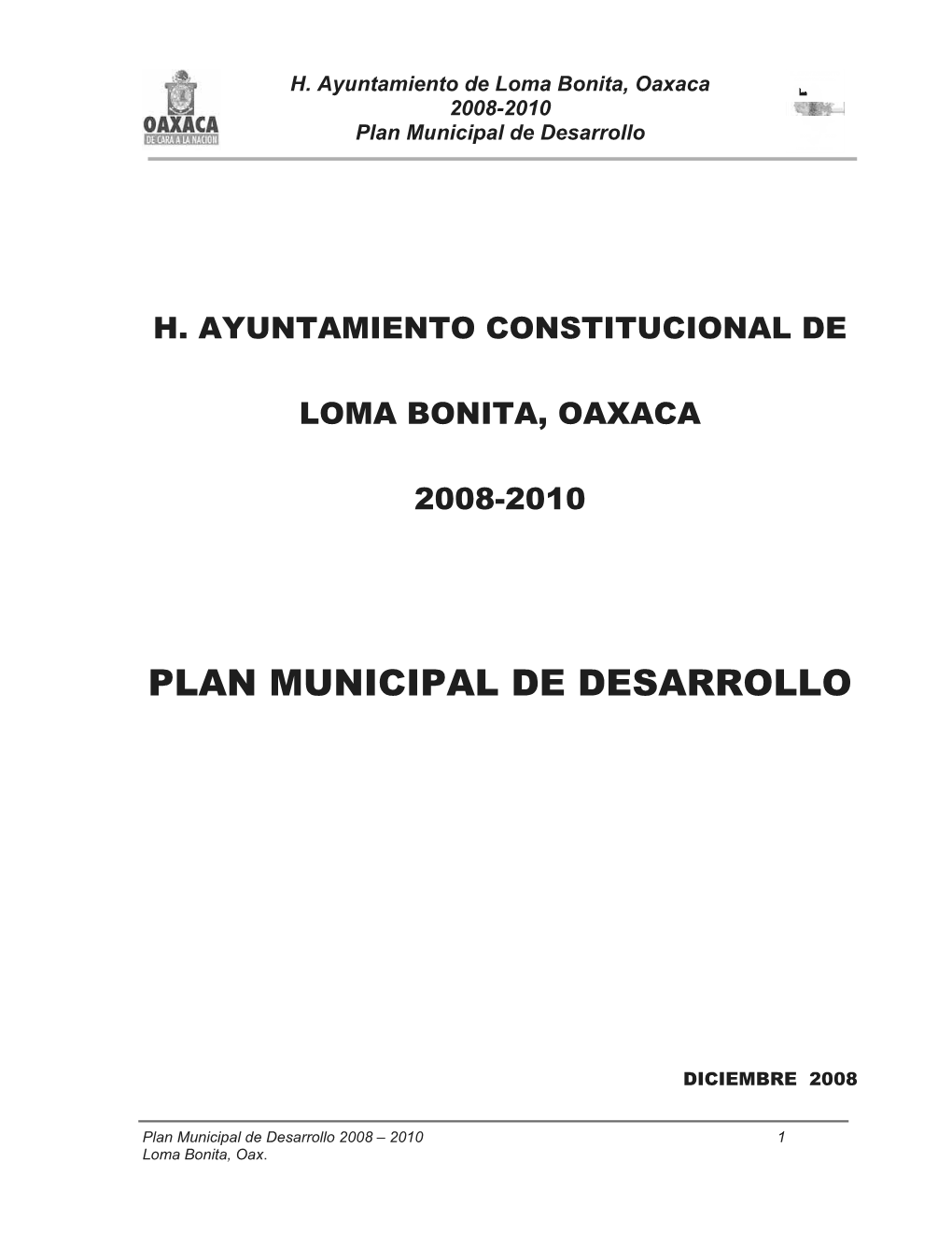 Plan Municipal De Desarrollo