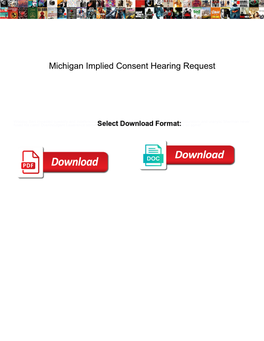 Michigan Implied Consent Hearing Request