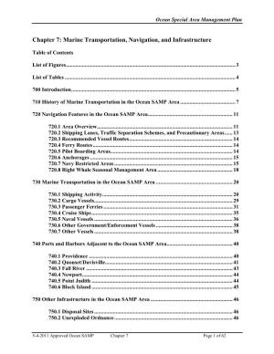 Chapter 7: Marine Transportation, Navigation, and Infrastructure
