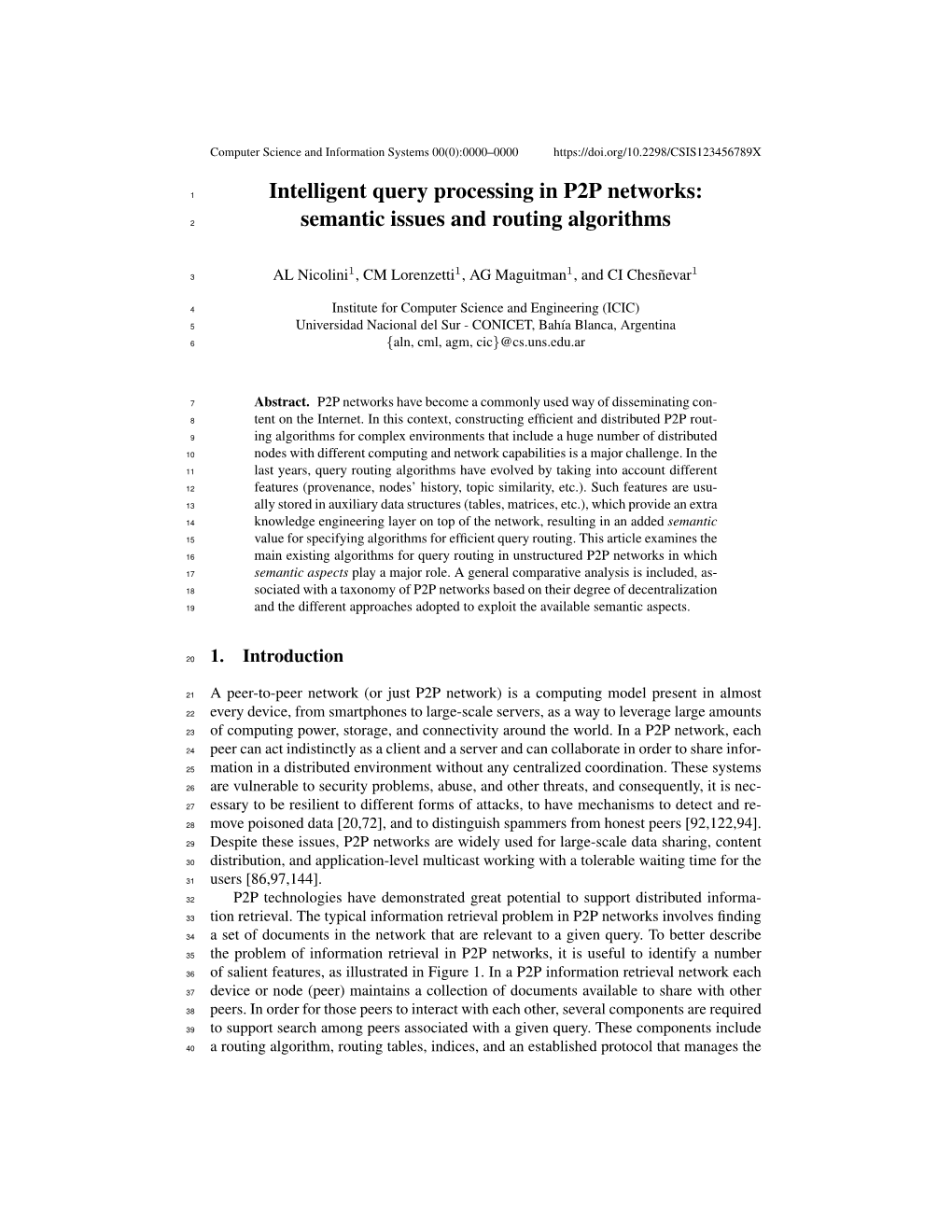 Intelligent Query Processing in P2P Networks