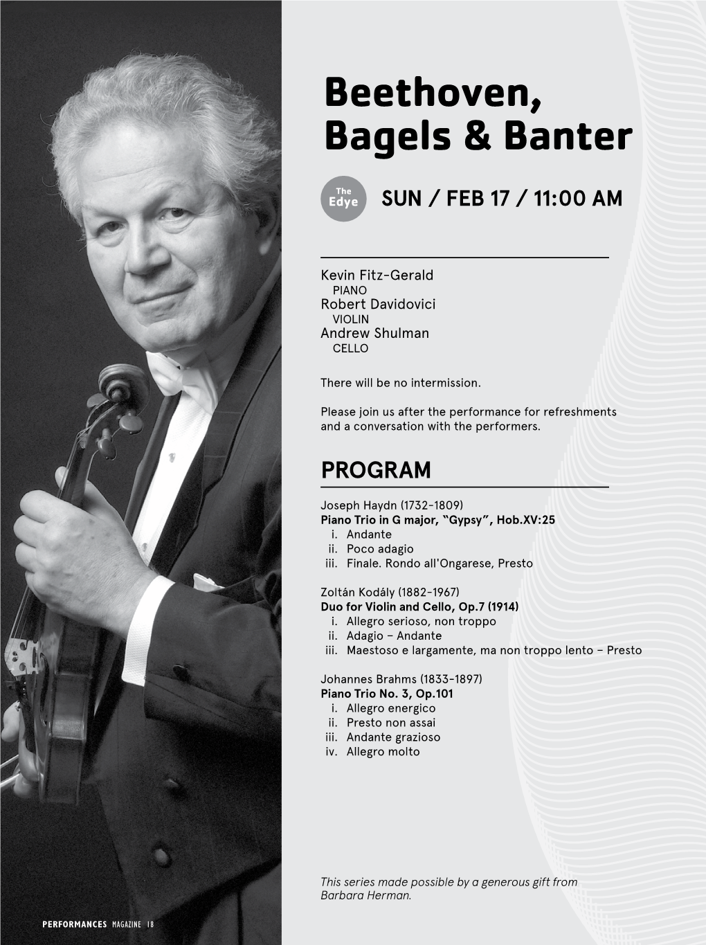 Beethoven, Bagels & Banter