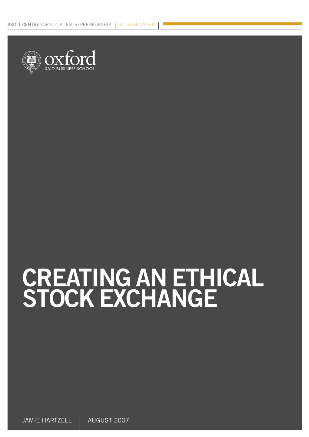 Creating an Ethical Stock Exchange