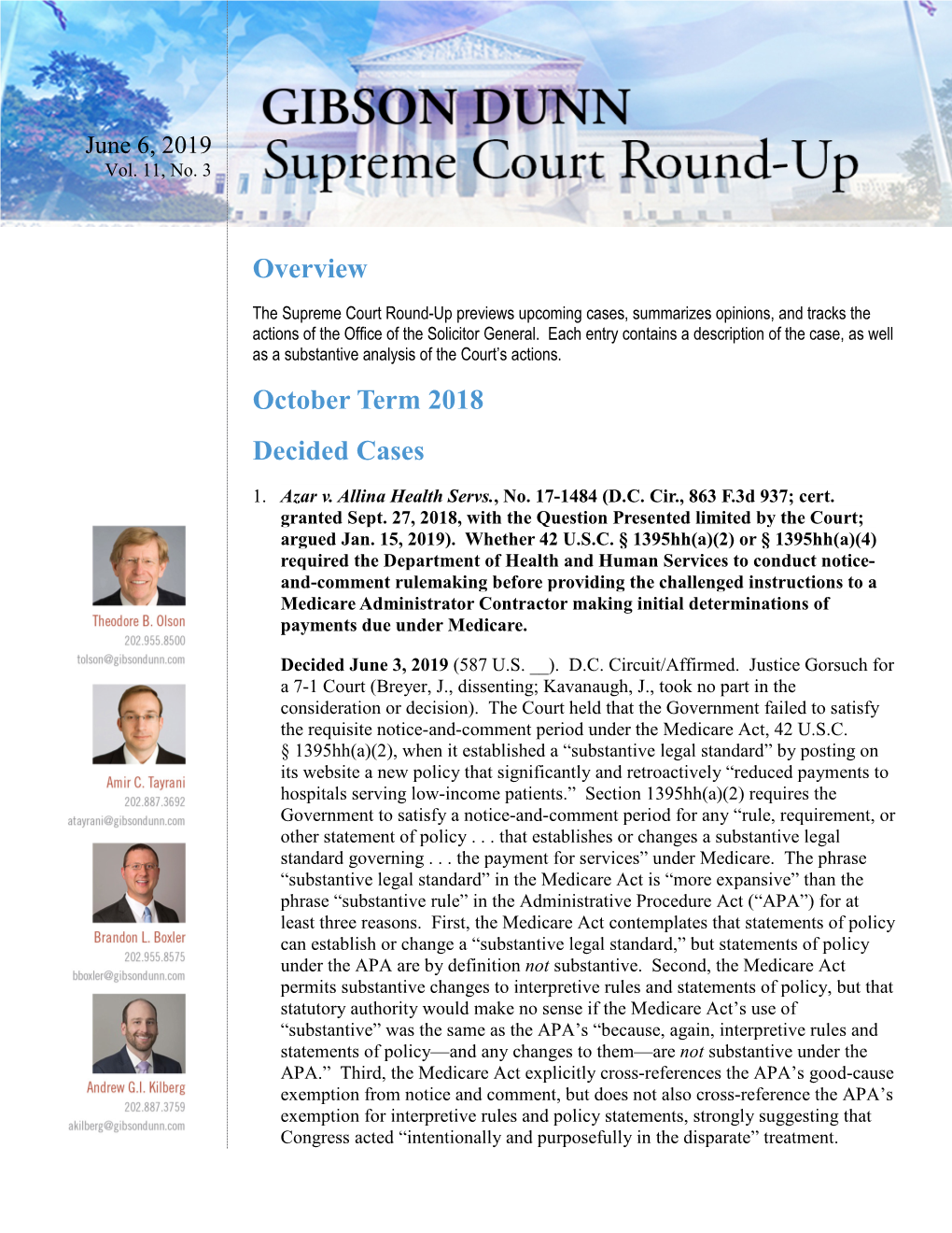 Supreme Court Round-Up (June 2019)