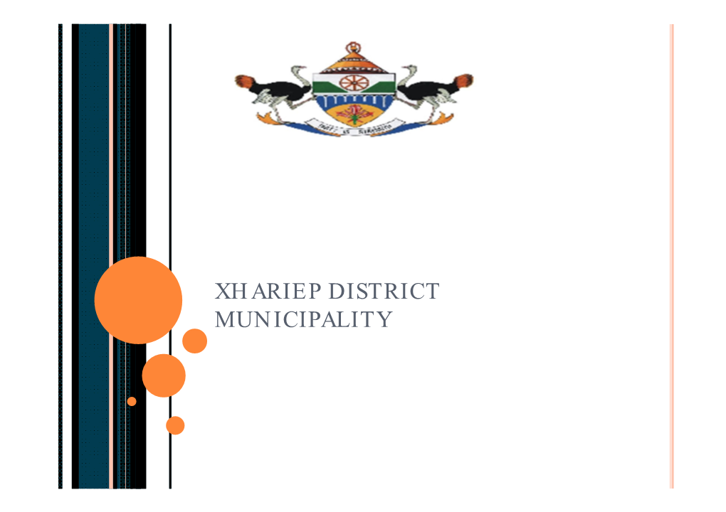 Xhariep District Municipality Vision and Mission