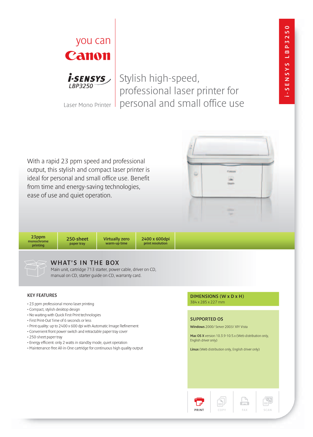 Stylish High-Speed, Professional Laser Printer for Personal and Small Office