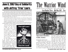 June 9, 2007 Day of Solidarity with Jeffrey “Free” Luers