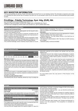 Fidelity Technology, Syst. Hdg, (EUR)