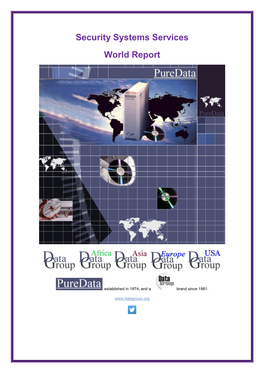 Security Systems Services World Report