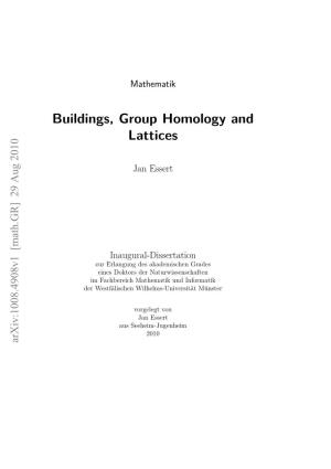Buildings, Group Homology and Lattices