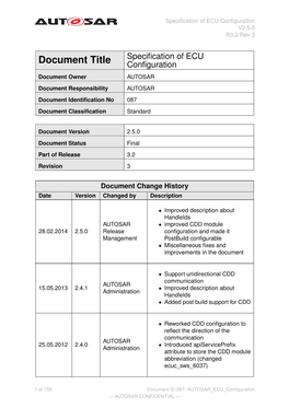 Configuration Description (And the Resulting ECU Ex- Tract of the System Configuration for the Individual Ecus)