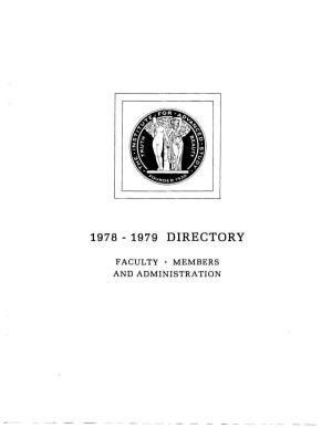 1978 - 1979 Directory