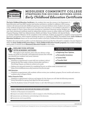 Early Childhood Education Certificate