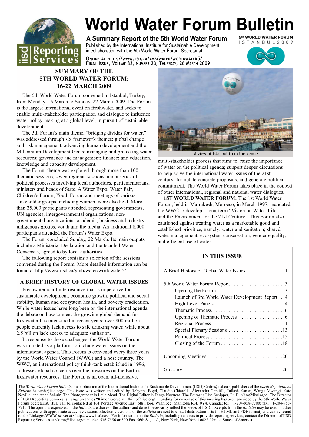 World Water Forum Bulletin