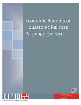 Economic Benefits of Housatonic Railroad Passenger Service Stephen Sheppard