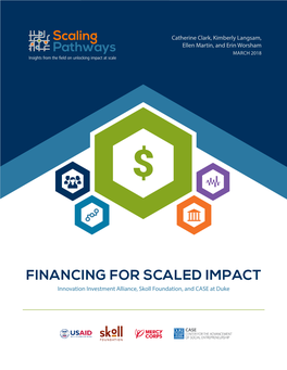 Scaling Pathways- Financing for Scaled Impact