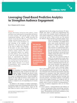 Leveraging Cloud-Based Predictive Analytics to Strengthen Audience Engagement