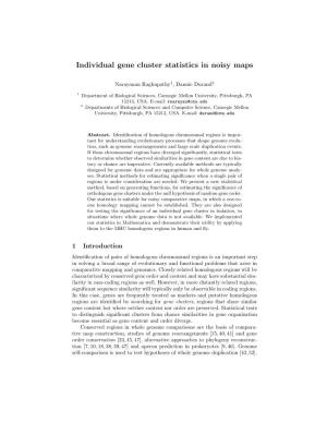 Individual Gene Cluster Statistics in Noisy Maps