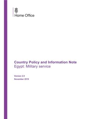 Egypt: Military Service