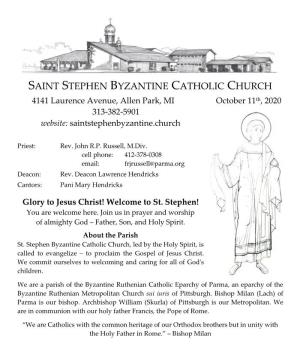 Bulletin for 2020-10-11 – St. Stephen