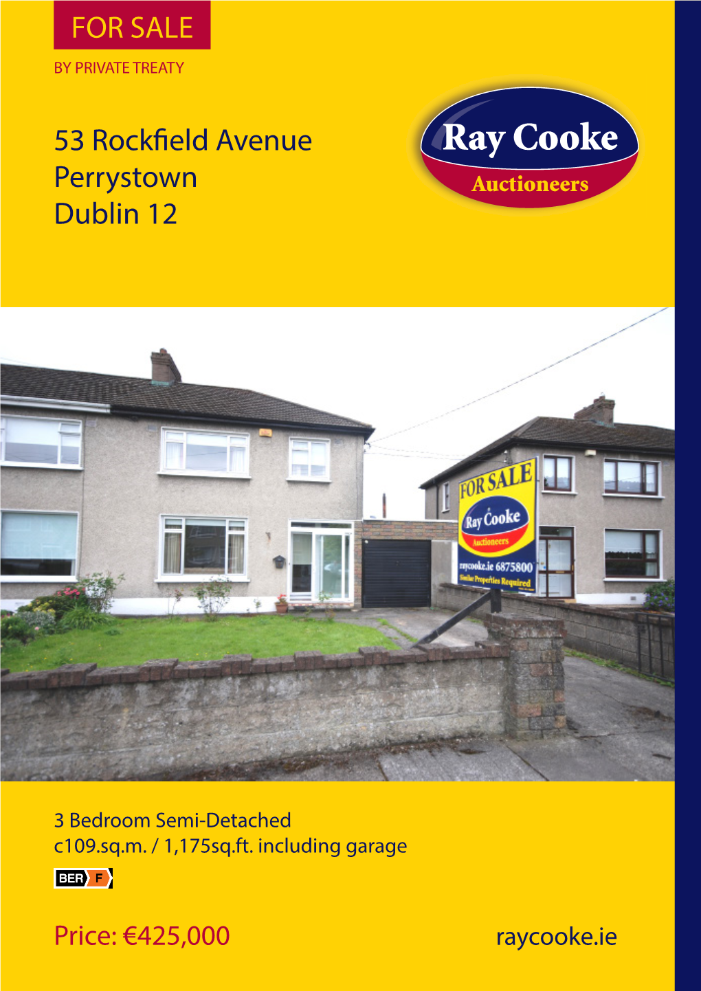 53 Rockfield Avenue Perrystown Dublin 12 for SALE