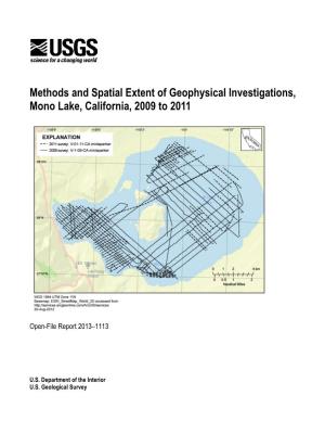 Methods and Spatial Extent of Geophysical Investigations, Mono Lake, California, 2009 to 2011