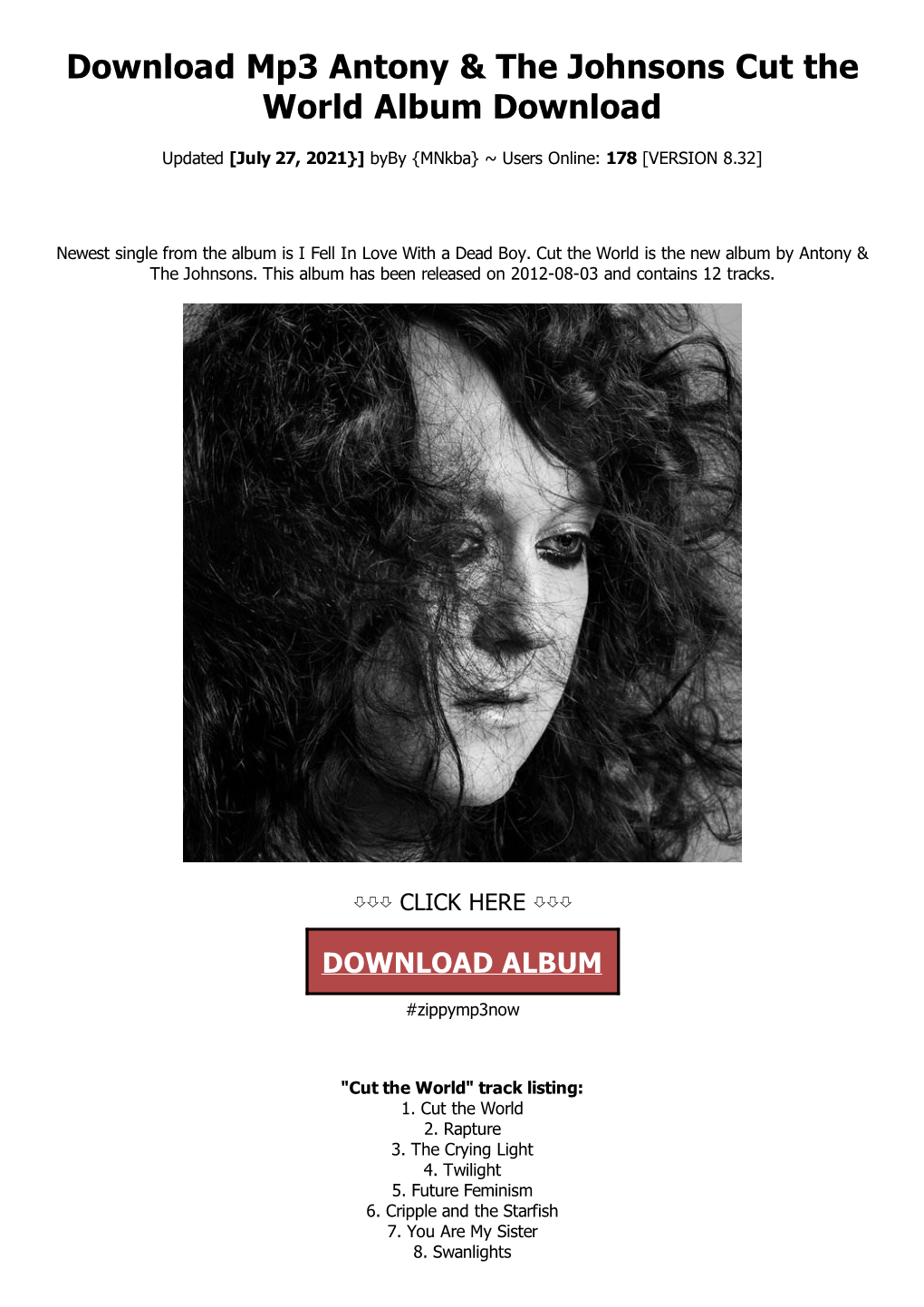 Download Mp3 Antony & the Johnsons Cut the World Album