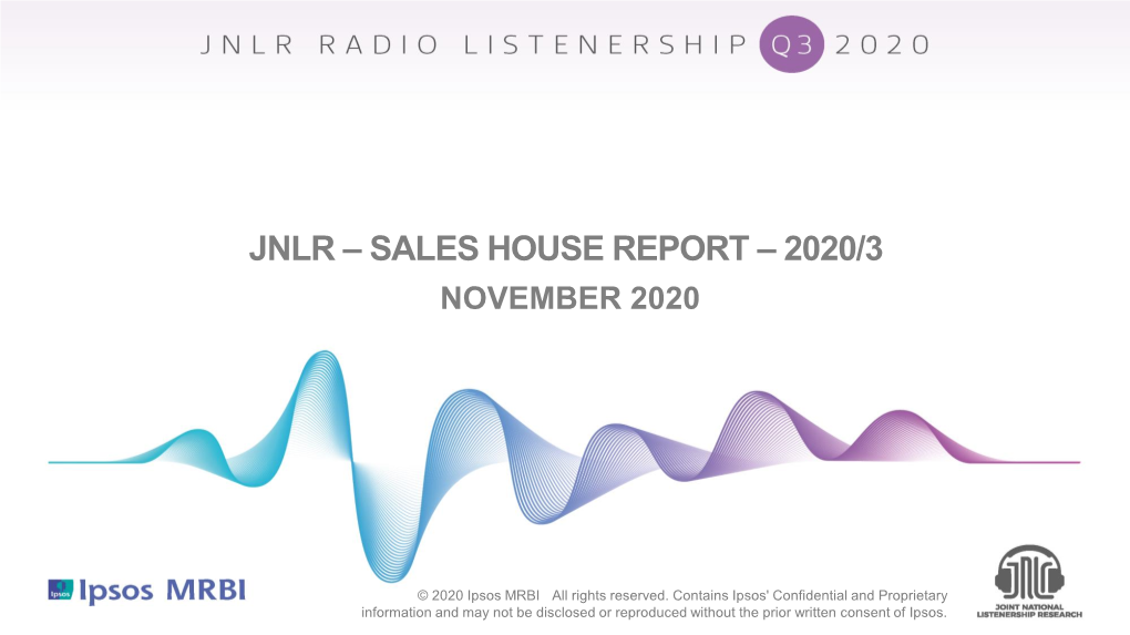 JNLR-Sales House Data