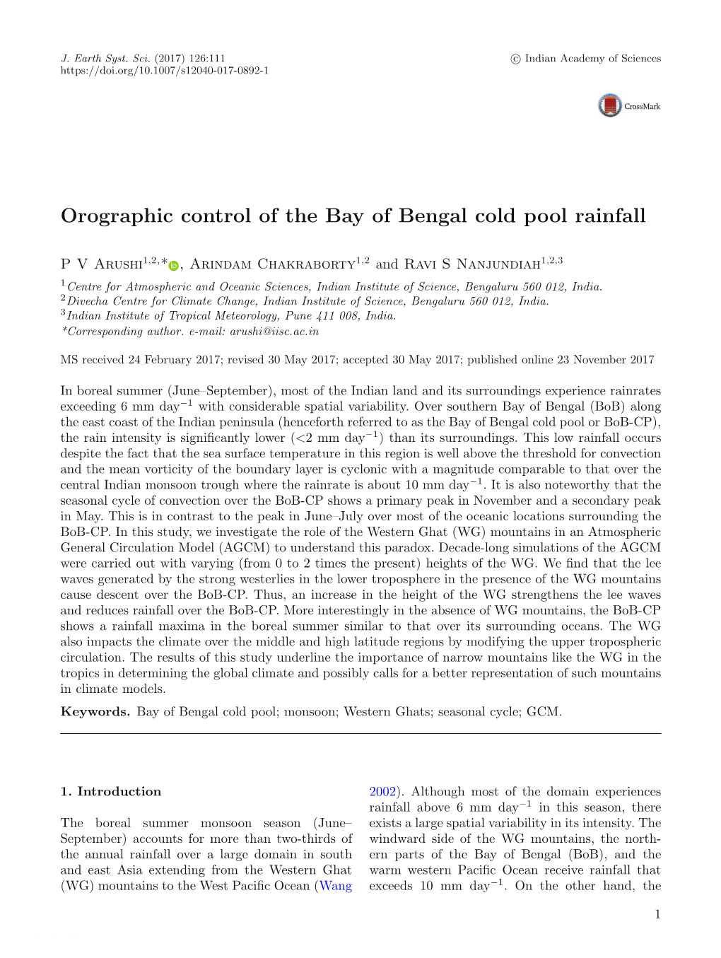 Orographic Control of the Bay of Bengal Cold Pool Rainfall