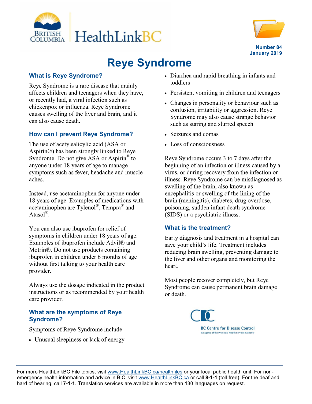 Reye Syndrome