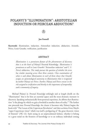 Aristotelian Induction Or Peircean Abduction?