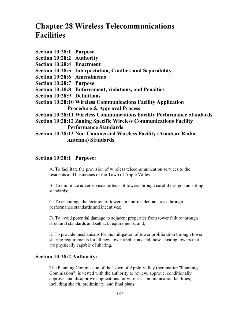 Title 30 Wireless Telecommunications Facilities