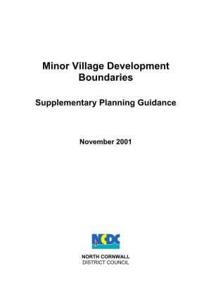 Minor Village Development Boundaries